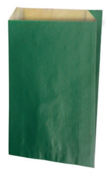 Torebka fałdowa KRAFT GREEN 240x410+75mm