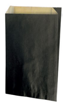 Torebka fałdowa Różowa KRAFT BLACK 160x270+80mm