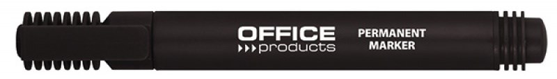 Czarny marker permanentny OFFICE PRODUCTS z okrągłą końcówką 1-3mm, wodoodporny