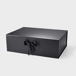 Czarne pudełko magnetyczne XXL 600x440x200mm ze wstążką do dużych prezentów