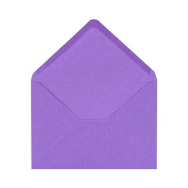 Fioletowe koperty ozdobne papierowe B6 125x176mm, 120g, 50szt na mokro