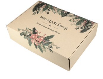 karton prezentowy, karton świąteczny, pudełko Stroik, opakowanie ozdobne, karton 350x250x90
