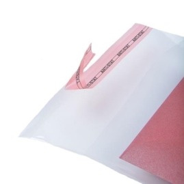 Torebki foliowe z klejem 10x30+2,5cm 100szt