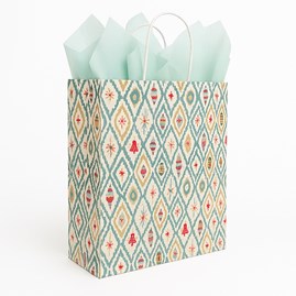 Torebka papierowa świąteczna THEOTIME 230x120x300 mm z papierowym uchwytem – estetyczna i ekologiczna