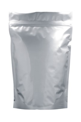 Doypack srebrny 250ml, stojący woreczek foliowy z zamknięciem ZIP 120x200mm