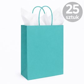 Torba papierowa morska 180×80×225 mm z uchwytem kraft 25 sztuk
