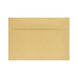 Koperty ozdobne B6 perłowe złote 125x175mm, 120g, 50szt z zamknięciem HK
