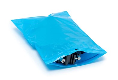 Niebieskie torebki strunowe 50x70mm 50um, opakowanie 50szt do przechowywania