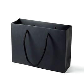 Biała torba papierowa kraft 203x63.5x153mm z wymiennymi uchwytami pod nadruk