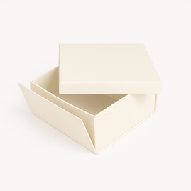 Pudełko składane z wiekiem 250x250x120 Kość Słoniowa