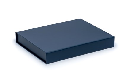 Granatowe pudełko prezentowe z magnetycznym zamknięciem 280x210x40mm