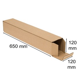 Brązowy karton wykrojnikowy na plakaty A1 650x120x120mm, pudełko tekturowe