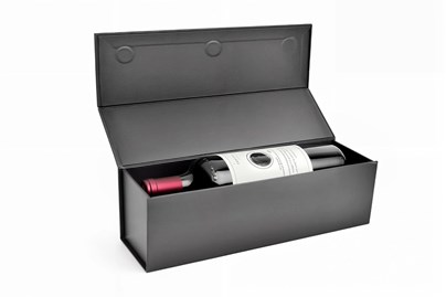 Czarne pudełko z magnetycznym zamknięciem 350x120x120 mm – stylowe i eleganckie opakowanie