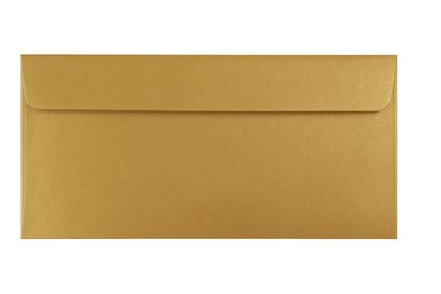 Koperty ozdobne DL perłowy złoty 110x220mm HK 120g, 50szt do zaproszeń