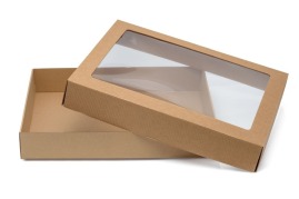 Pudełko karbowane z oknem 450x350x70mm A3