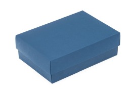 Pudełka ozdobne fasonowe L 255x160x75niebieskie z tektury litej 250g