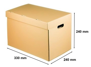 Karton do przeprowadzki 330x240x240mm, tektura falista 3W fala B, 10szt