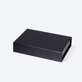 Czarne eleganckie pudełko magnetyczne składane 175x125x38mm A6 na prezent