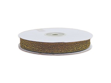 Wstążka brokatowa 12mm/32m ciemnozłota WB7004