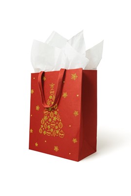 torba prezentowa, torba świąteczna, torba kraft, torba czerwona, torba ozdobna