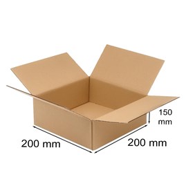 Karton klapowy 200x200x150mm B360, brązowe pudełko do pakowania małych paczek