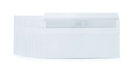 Białe papierowe koperty DL samoprzylepne z prawym oknem 220x110mm, 1000szt