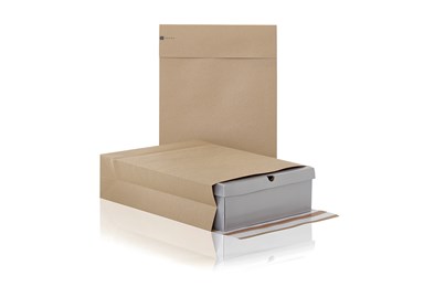 Papierowa koperta kurierska kraftowa e-Green 350x450x120mm brązowa 1szt