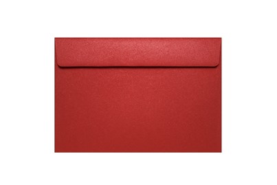 Koperty Ozdobne C5 HK Perłowy Czerwony 120g 50 sztuk Luksusowe Koperty