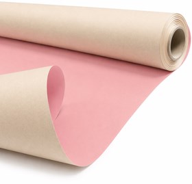 Papier kraft DUO pastel beżowy różowy w rolce 79cm x 40m do pakowania
