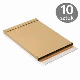 Płaskie pudełko kartonowe Flatbox F03 250x20x350mm brązowe, zestaw 10szt