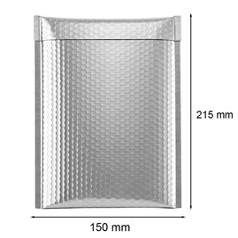Koperta bąbelkowa metaliczna C13 srebrna 170x225mm