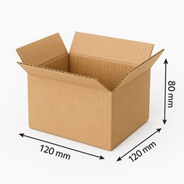 Brązowy karton klapowy 150x100x100mm, pudełko kartonowe 3W fala B do wysyłki