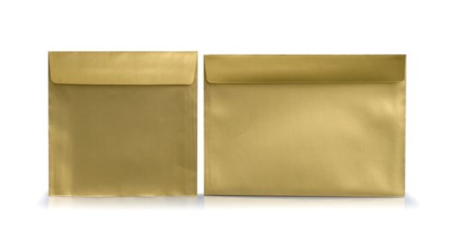 Koperty ozdobne samoklejące C5 w matowym złotym kolorze, 120g, opakowanie 50szt
