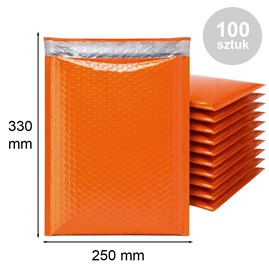 Koperty bąbelkowe pomarańczowe G17 100szt