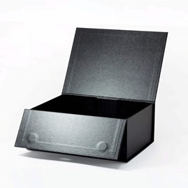 Czarne pudełko magnetyczne prezentowe 255x191x102mm z sztywnego kartonu