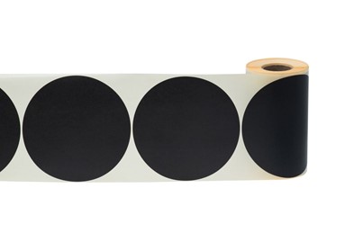 Naklejki okrągłe Fi 150mm 250szt Czarne