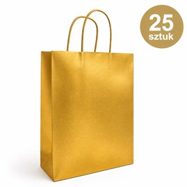 Torba prezentowa 230x120x300 mm złota 25 szt