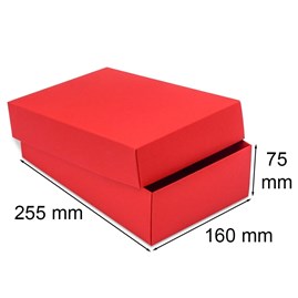 Pudełka ozdobne L 255x160x75mm Czerwone