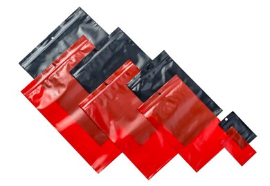 Czerwone woreczki strunowe 70x100mm, mocne 100um, opakowanie 50szt do pakowania