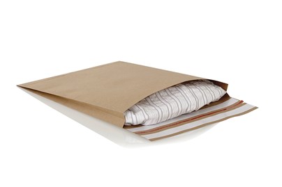 Papierowa koperta kurierska e-Green 570x450x100mm brązowa z podwójnym paskiem klejącym