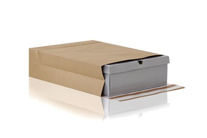 Papierowa koperta kurierska kraftowa e-Green 350x450x120mm brązowa 1szt