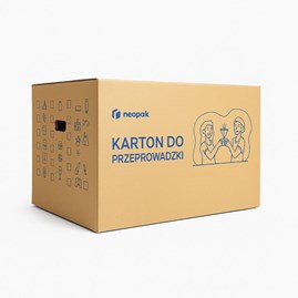 Duży karton przeprowadzkowy C500 570x380x390mm z uchwytami i nadrukiem
