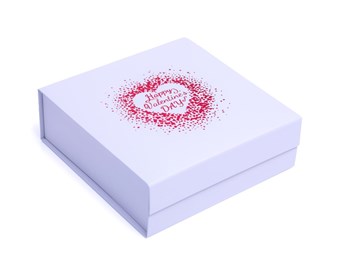 Białe pudełko magnetyczne kwadratowe 235x235x80mm na eleganckie prezenty