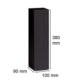 Czarne karbowane pudełko kartonowe ozdobne na wino Premium 380x90x100mm