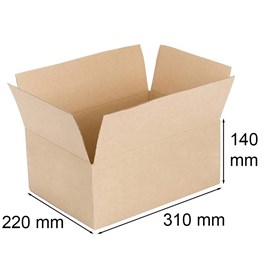 Brązowy karton klapowy 310x220x140mm A4, pudełko z tektury 3W do wysyłki