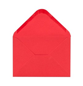 Koperty papierowe ozdobne C6, jasnoczerwone, 120g, 50szt, 114x162mm