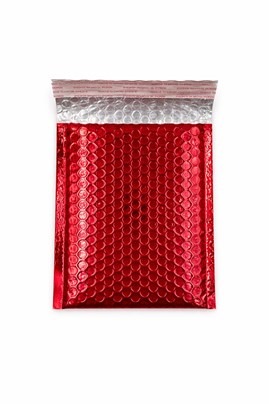 Koperta metaliczna czerwona 140x170 mm B6