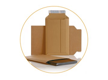 Brązowa koperta kartonowa A3 Wellpocket 335x500mm z paskiem samoprzylepnym