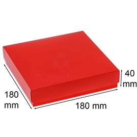 Pudełko Laminowane 180x180x40mm Czerwone