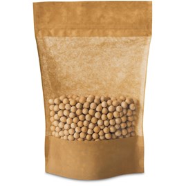 Doypack ECO Kraft 2000 ml z dużym okienkiem ZIP Easy Tear